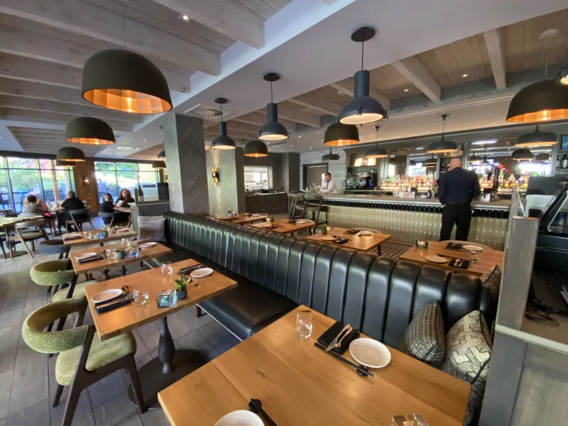 Seating area at Mizu Pan Asian Restaurant